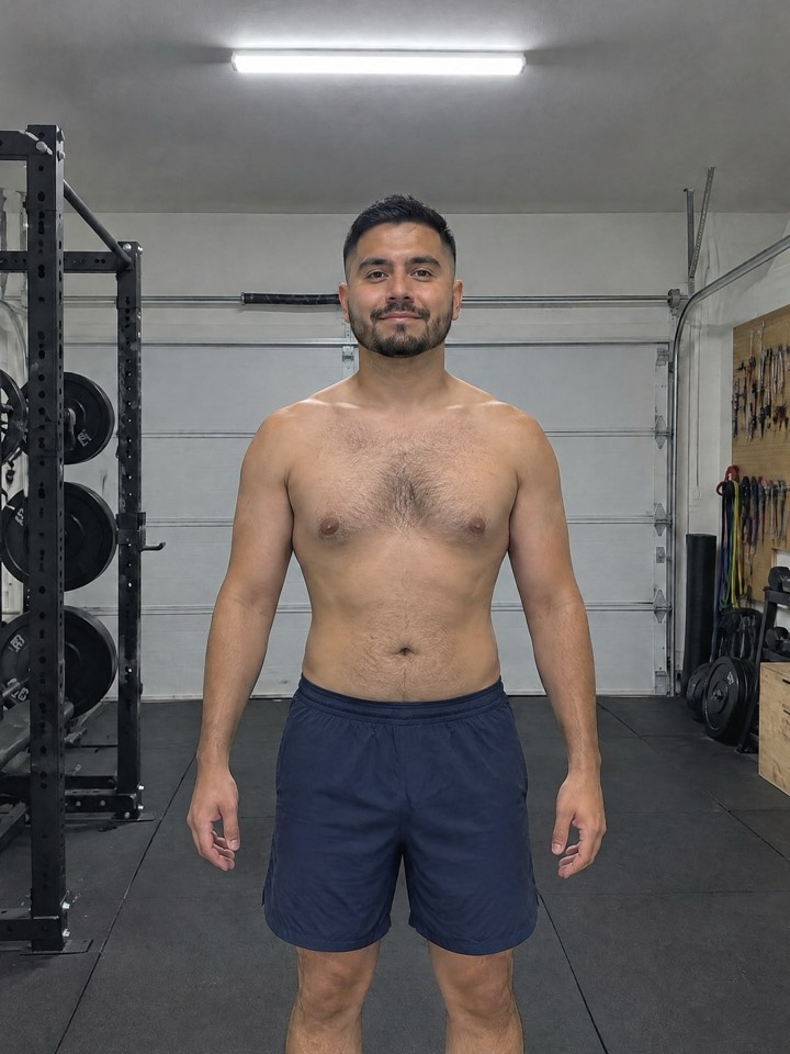 Two progress photos taken at different angles and light